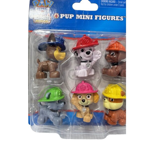 Paw Patrol Pup Mini Figures 6pc Set Ultimate Rescue Toys Collectible Cake Topper - Picture 3 of 4